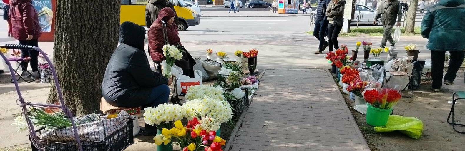 Нарциси та тюльпани – чим заробляють пенсіонерки у Чернігові