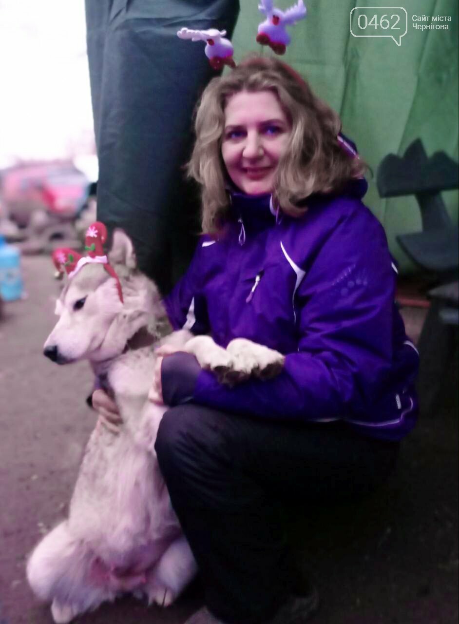 Олена Голубцова з одним зі своїх собак