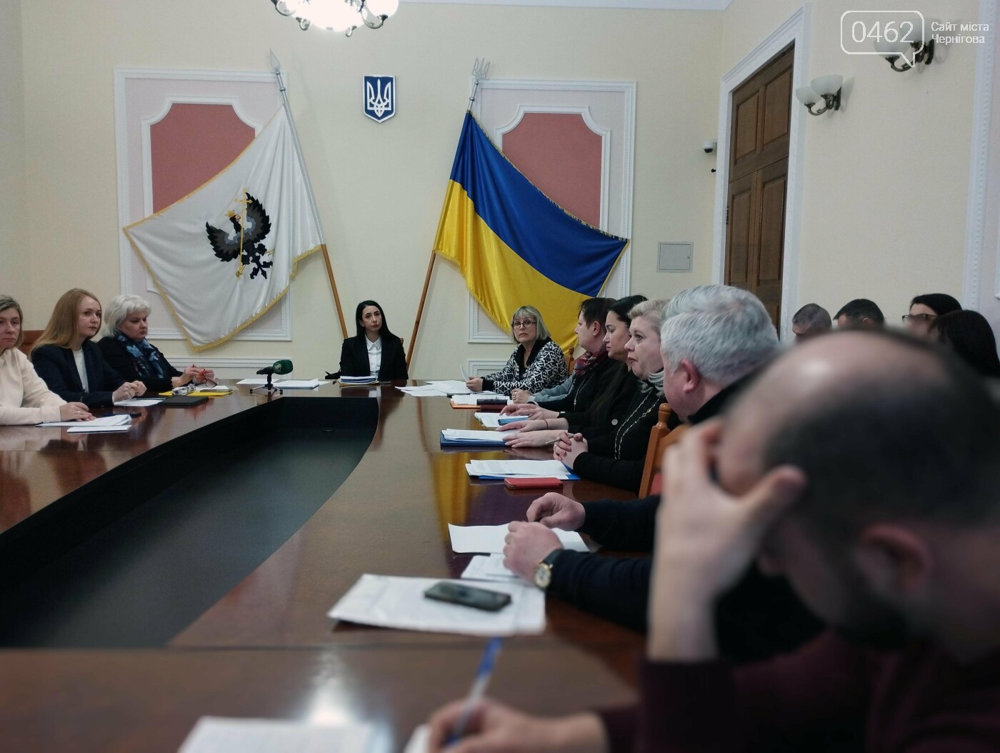 Ольга Малець (перша праворуч від головуючої) під час засідання комісії