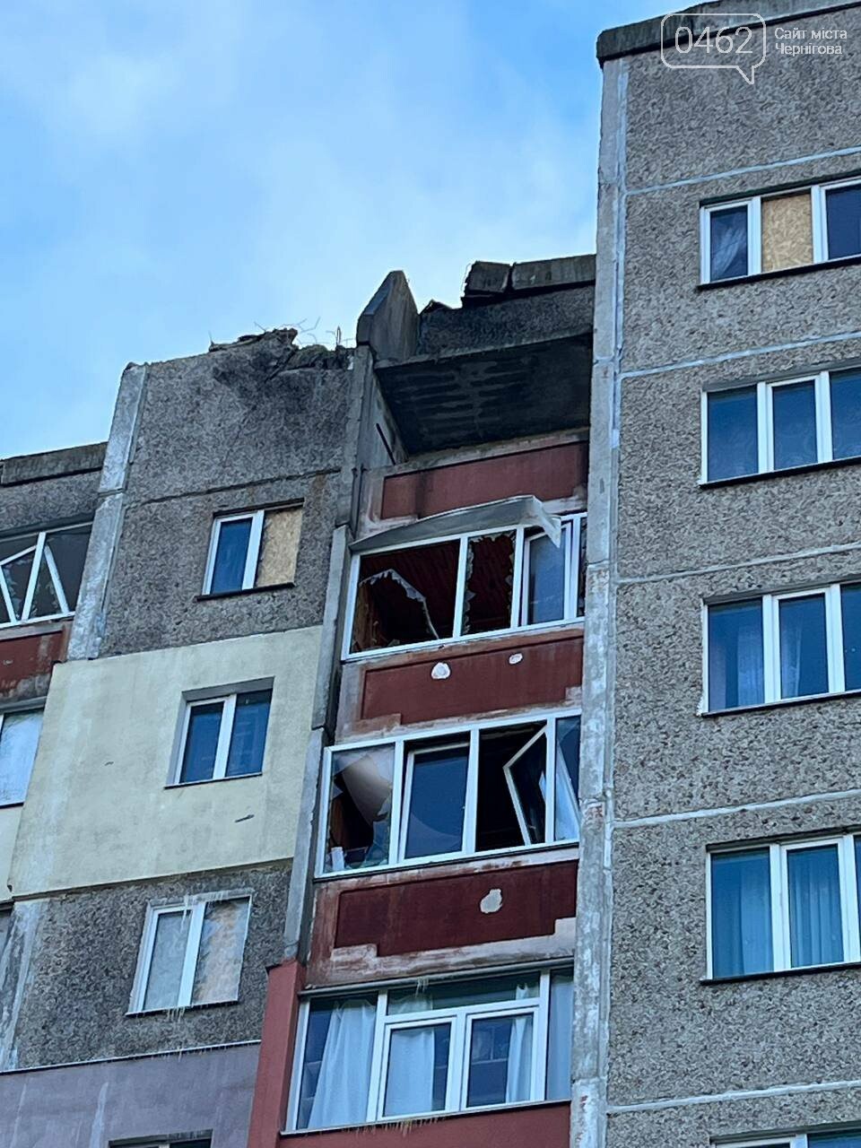 Наслідки влучання у дев'ятиповерхівку 23 грудня