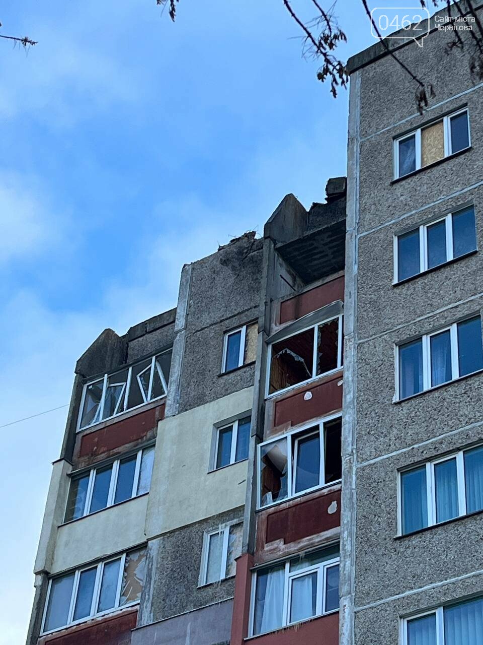 Наслідки влучання у дев'ятиповерхівку 23 грудня