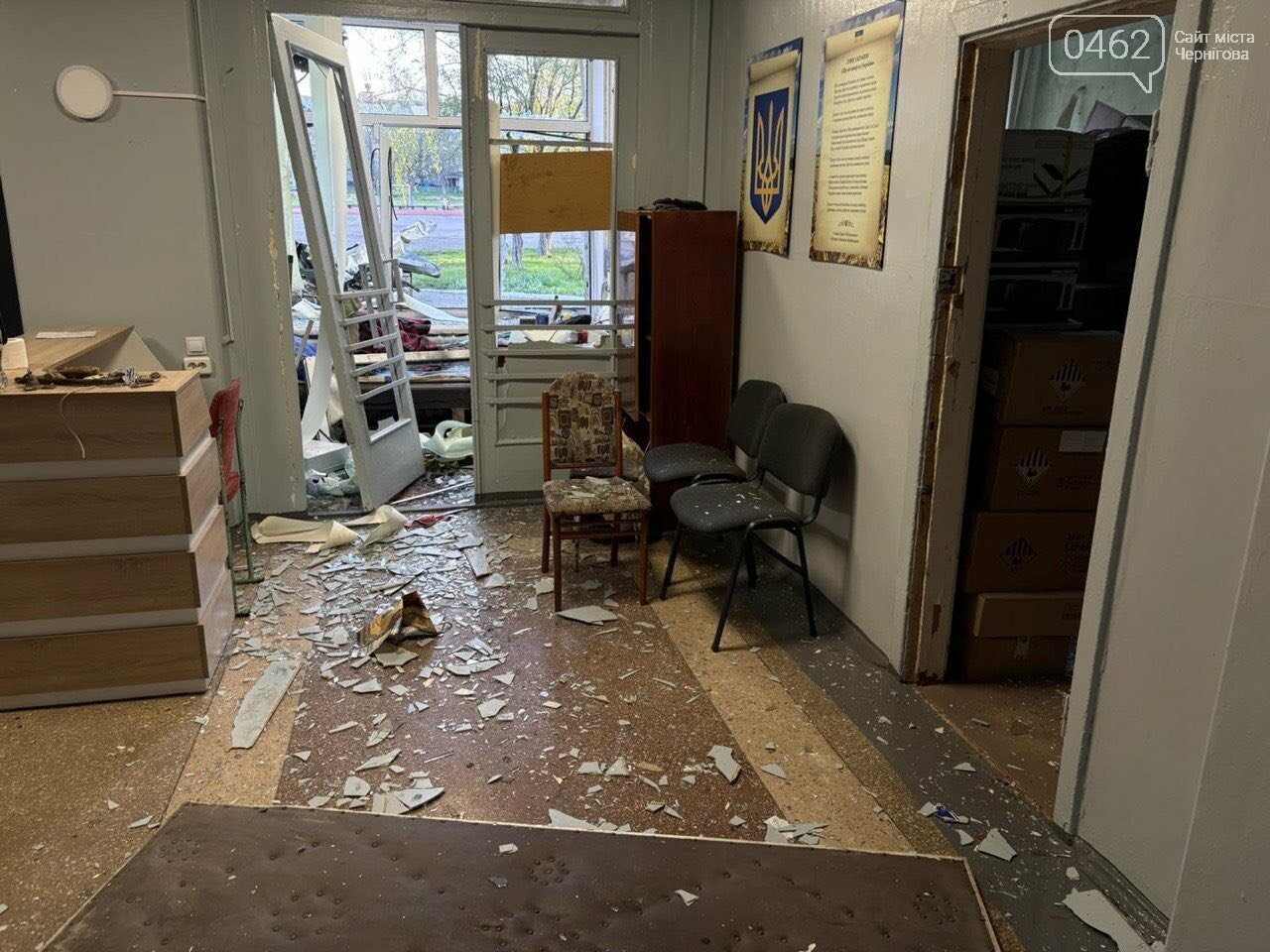 Руйнування внаслідок атаки росіян у Чернігові, 19 квітня