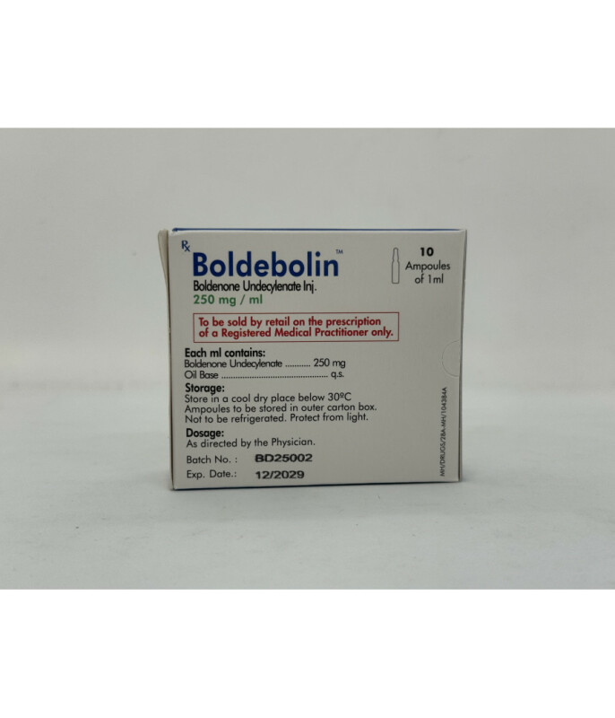 Болденон Boldebolin 5 amp x 250 mg/1ml ALPHA PHARMA - Зображення 2