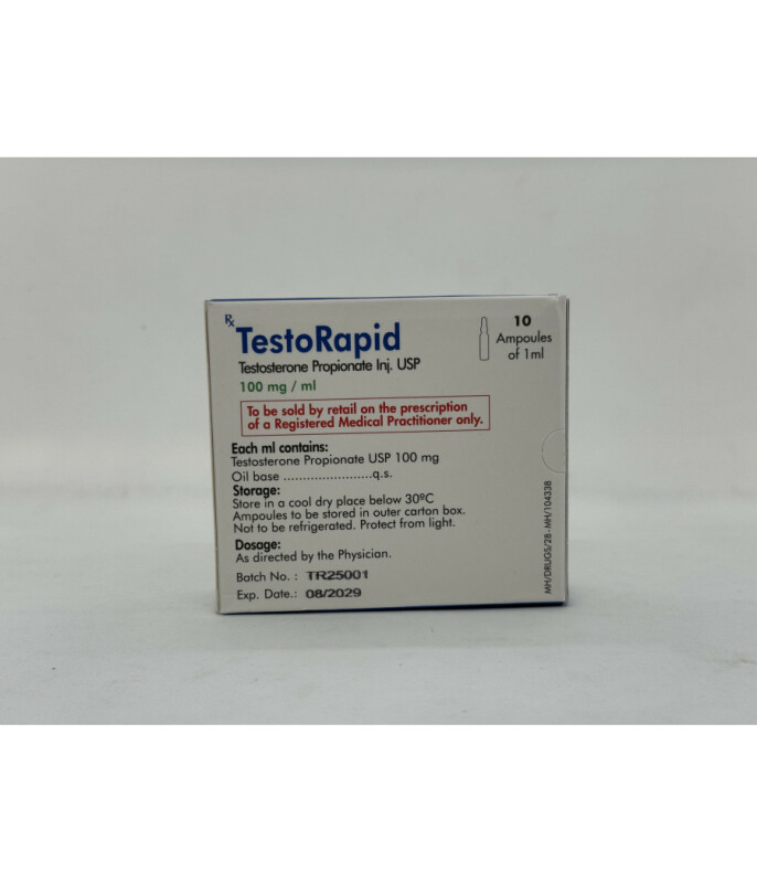 Тестостерон TESTO RAPID 5 amp x 100 mg/ml ALPHA PHARMA - Зображення 2