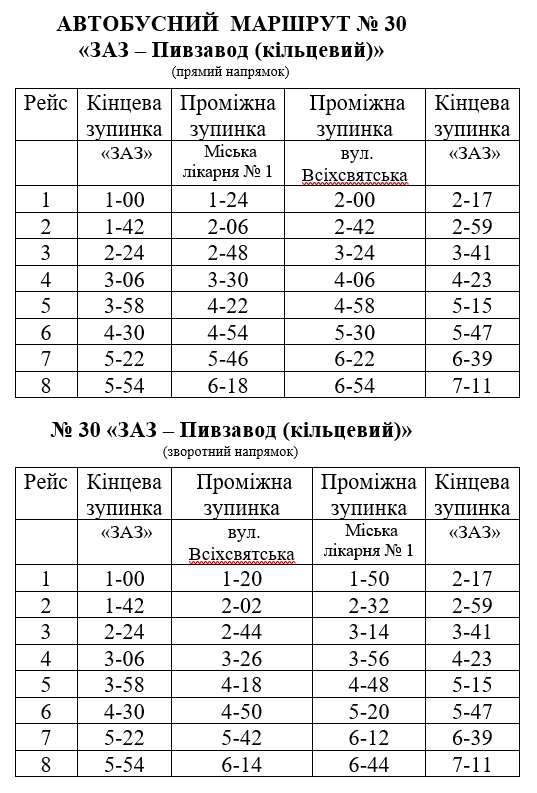 Святкова розвозка: детальний розклад руху автобусів та трол..., фото-7 Святкова розвозка: детальний розклад руху автобусів та тролейбусів у новорічну ніч, фото-7