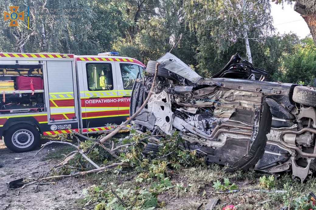 ДТП на Чернігівщині: водій «BMW» врізався в дерево і загинув (ФОТО)