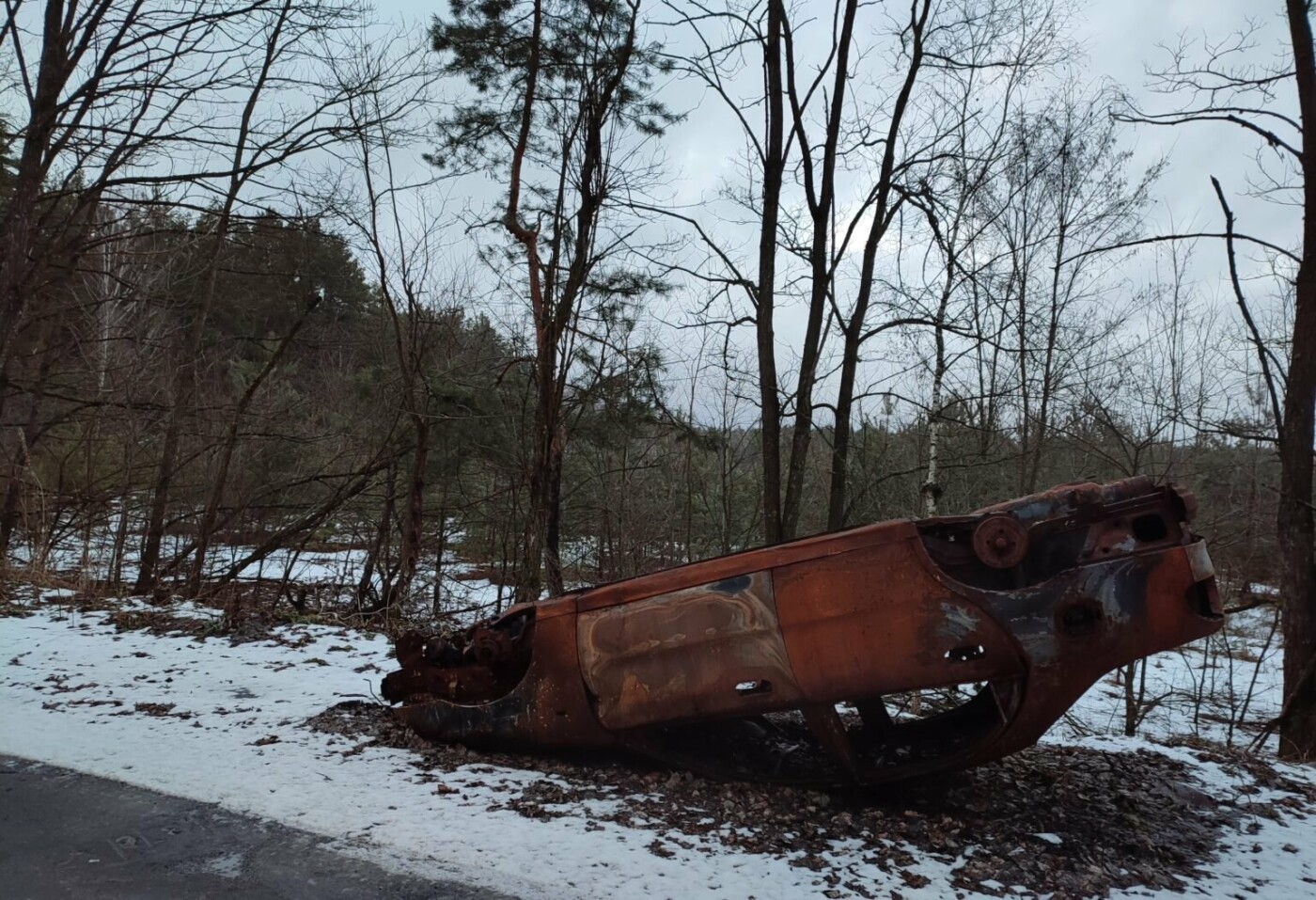 Знищене авто поблизу Золотинки