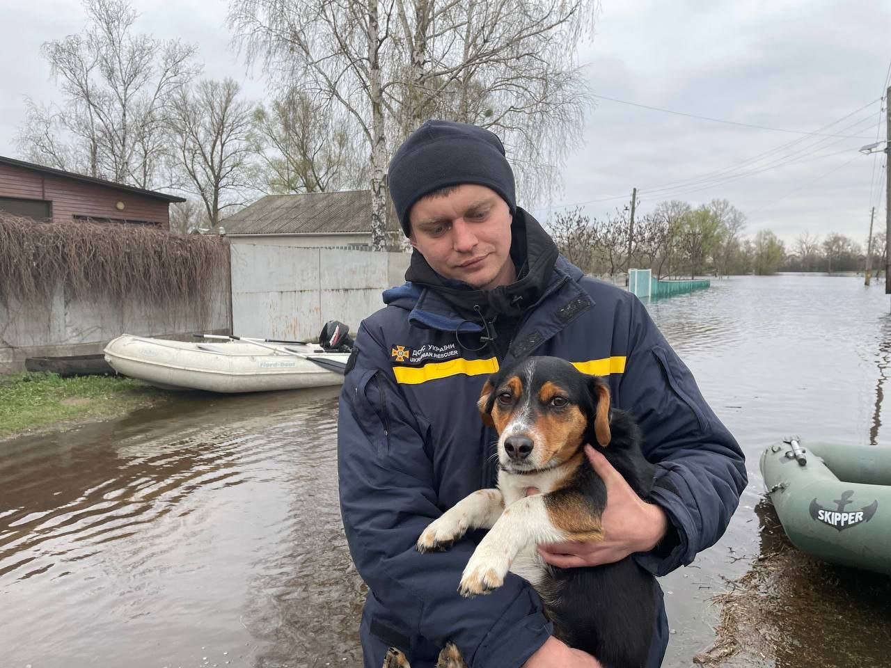 «Допомагаємо всім 24/7»: на Чернігівщині рятувальники врятували пса, фото-1