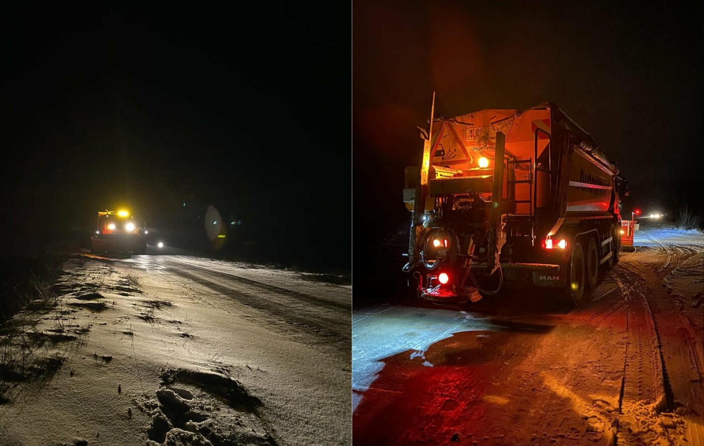 Випало близько 1 см снігу: дорожники на Чернігівщині розчищають автошляхи