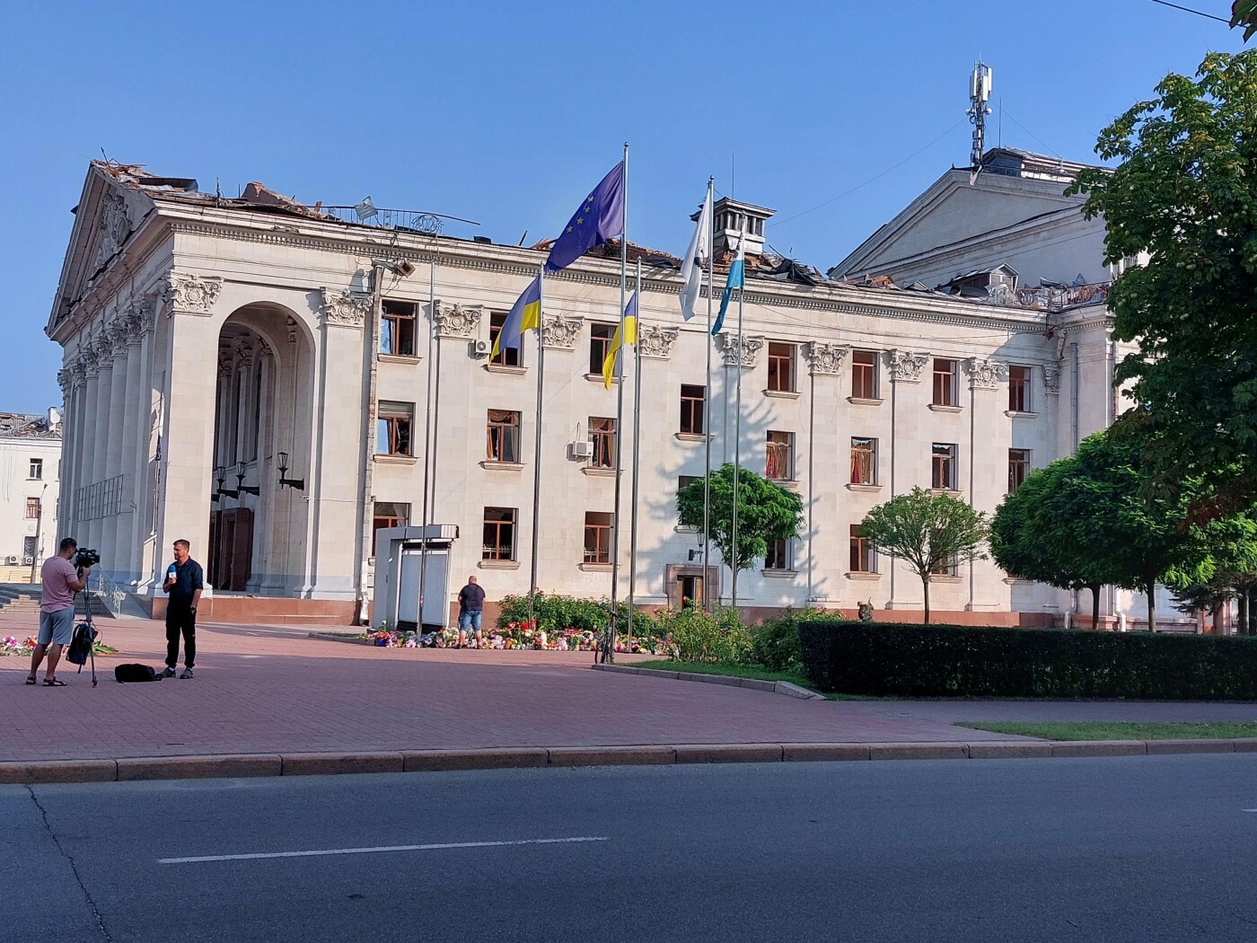 Чернігівський драмтеатр після теракту 19 серпня 2023