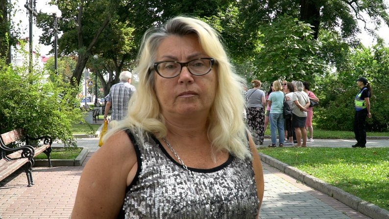 Учасниця акції Світлана