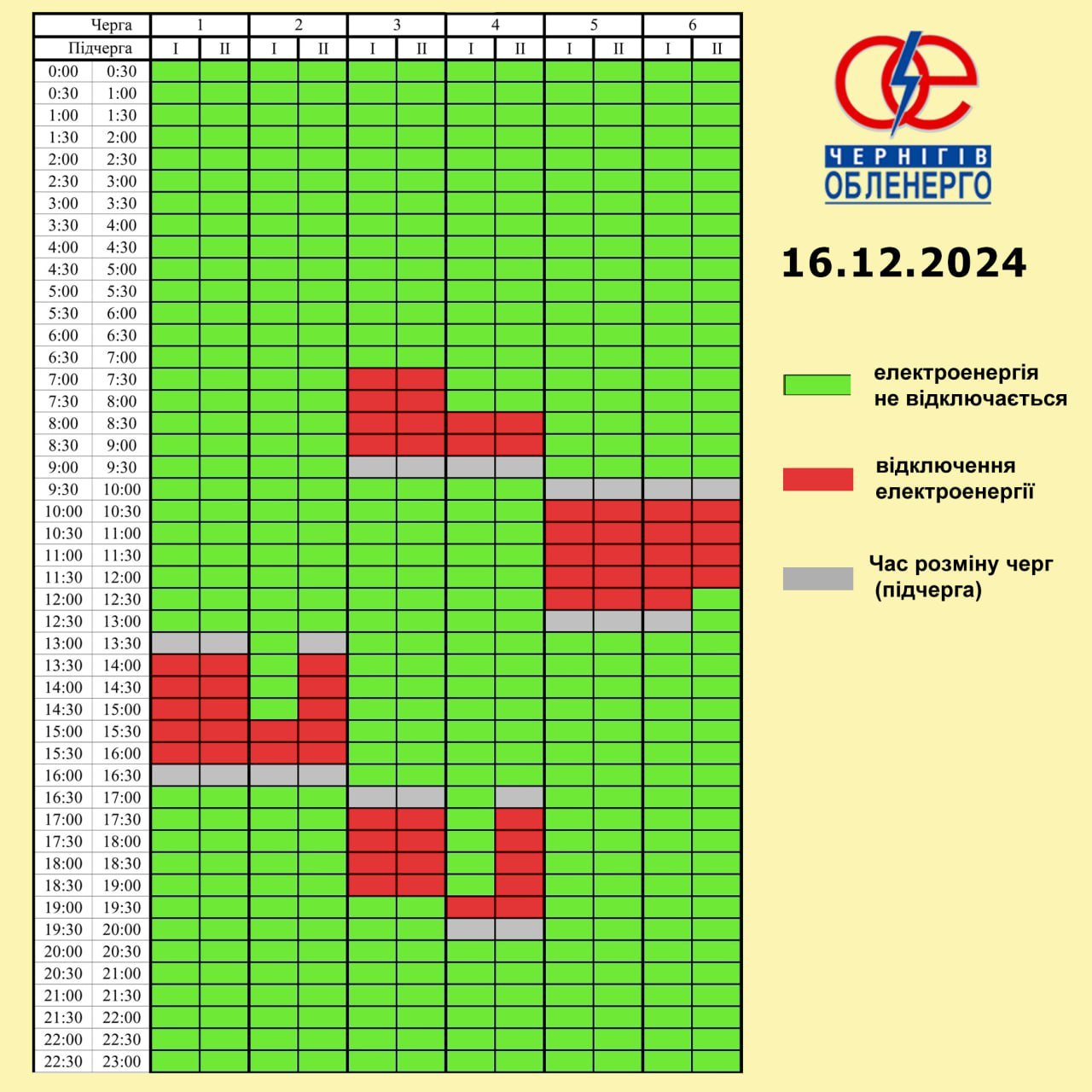 Відключення світла по-новому на Чернігівщині: коли і кому вимикатимуть 16 грудня, фото-1