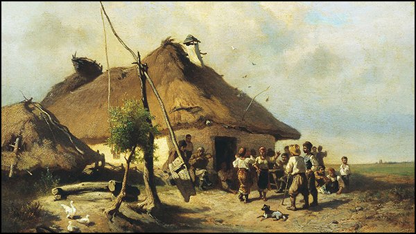 «Біля шинку» - кртинка Івана Соколова (1864р.). 