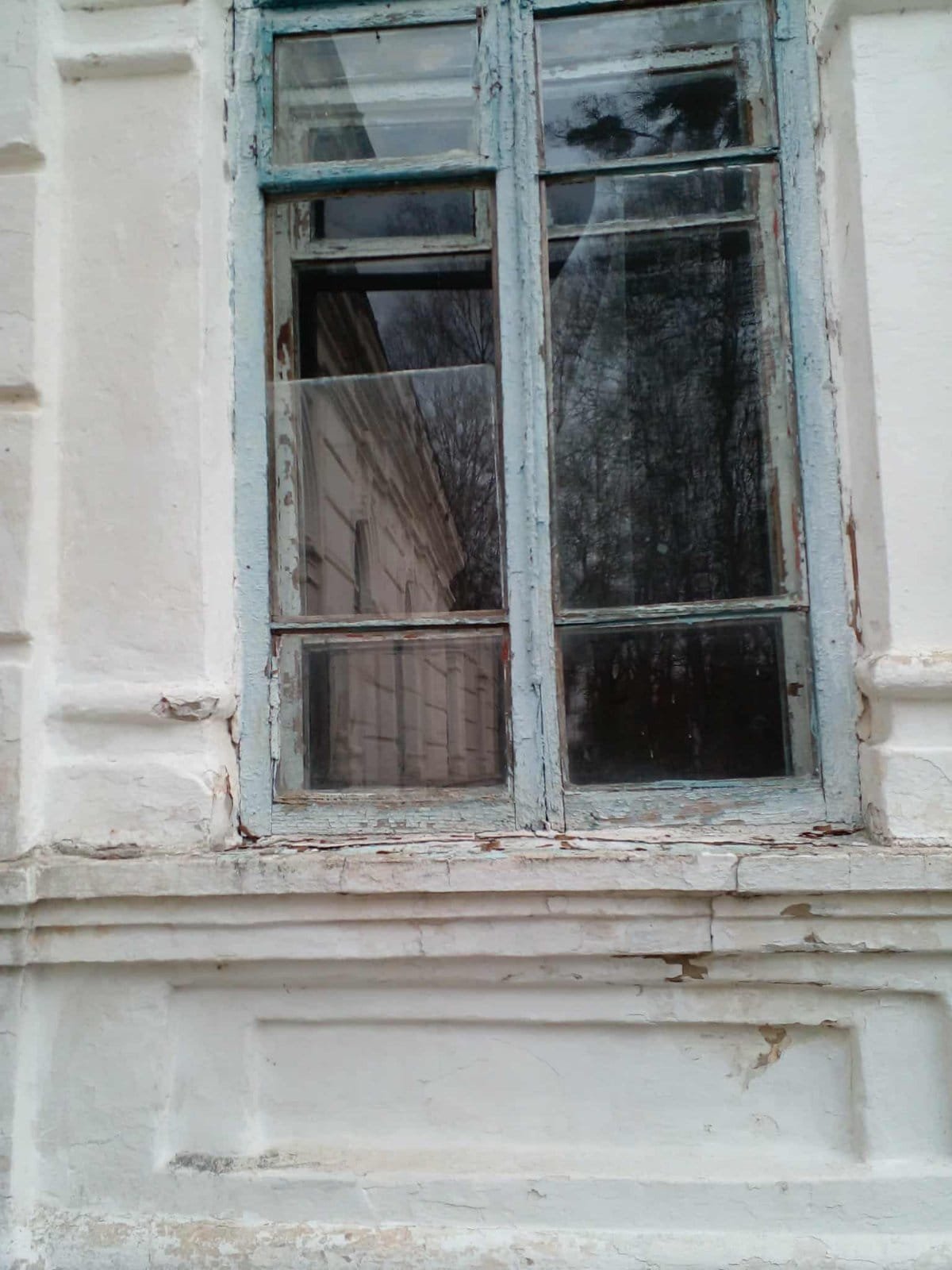 Пошкоджені вікна в садибі Лизогубів