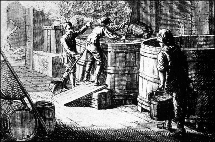 «Затирання солоду» (історична гравюра)